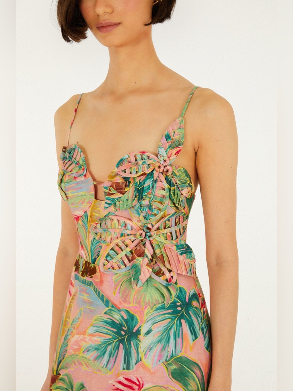 Farm Rio: Soft Pink Pool Time 3d Flowers Mini
Dress - Picture 3 of 8